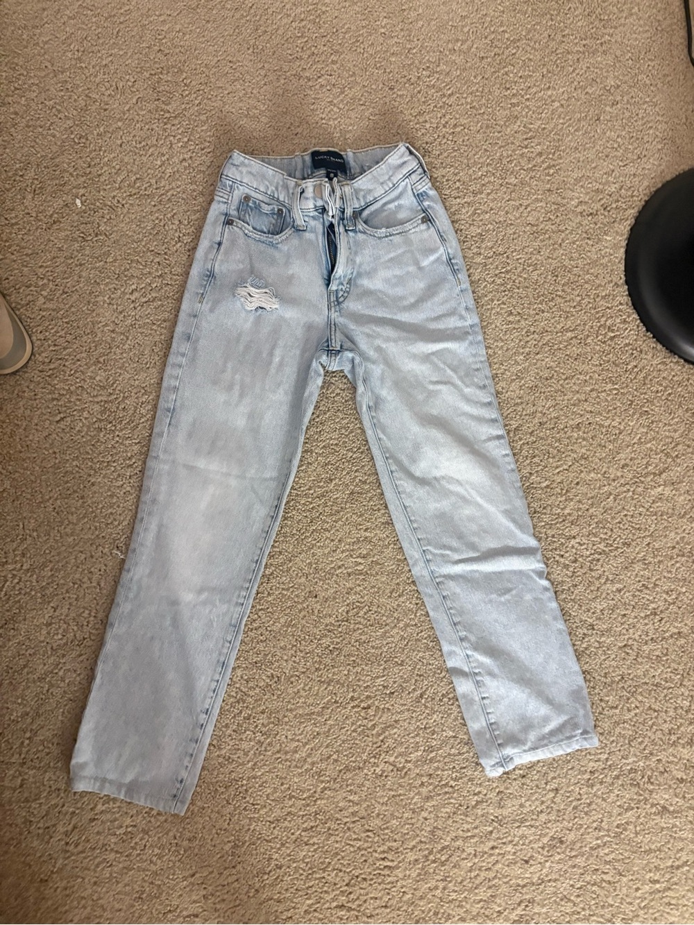Lucky Brand Light Wash High-Rise Straight Jeans
